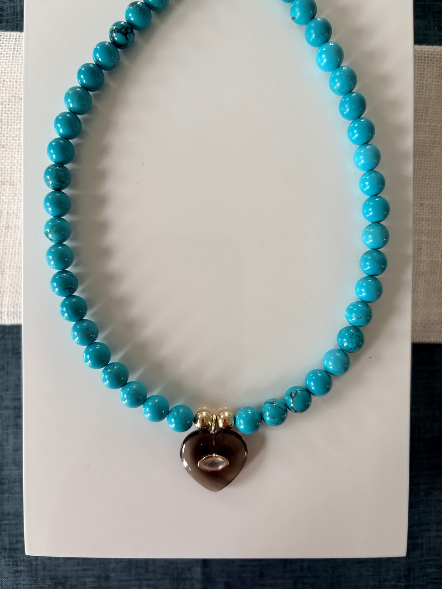 Turquoise & Smokey Quartz Necklace