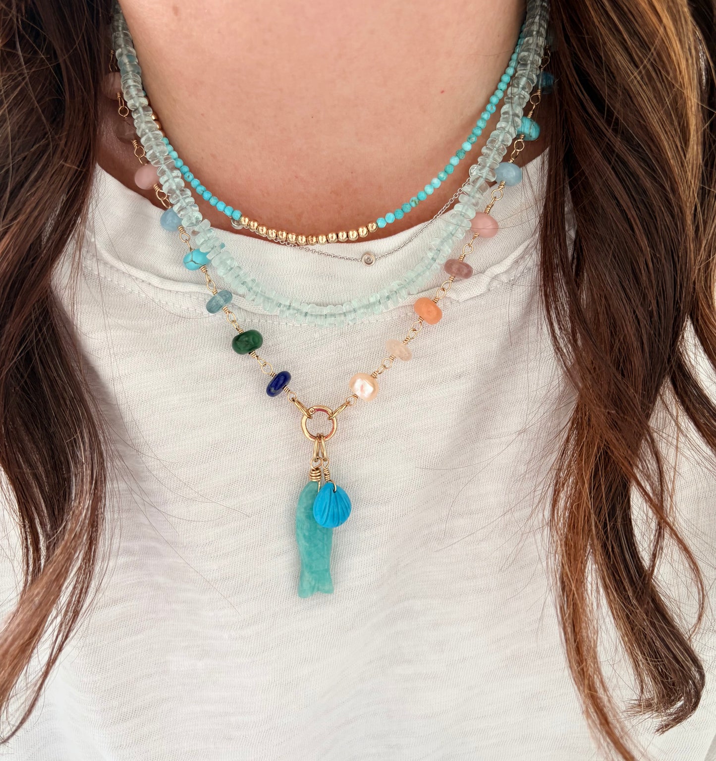 Celeste Seaside Confetti Necklace image 1