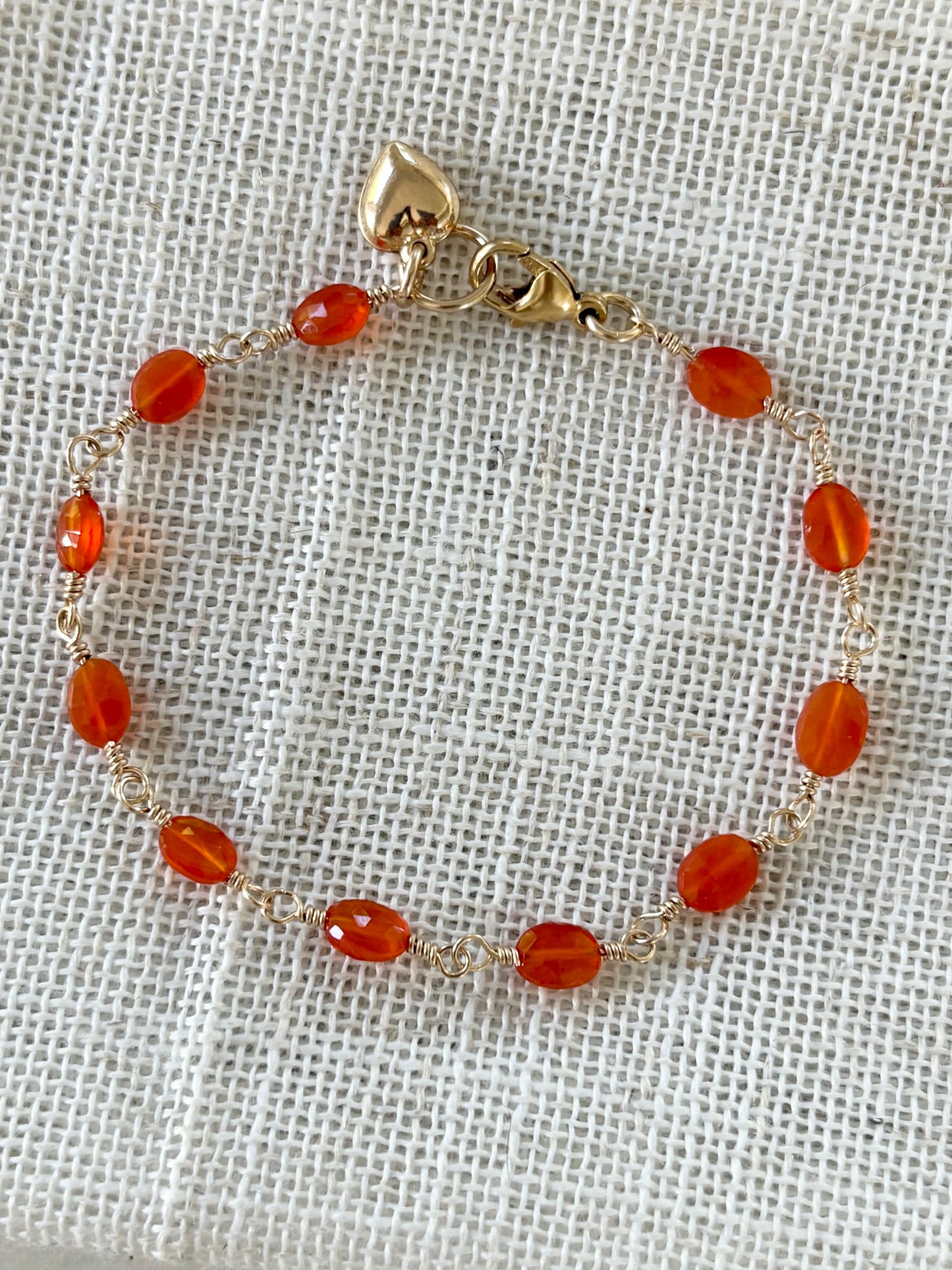 Celeste Carnelian Gemstone Bracelet image 0