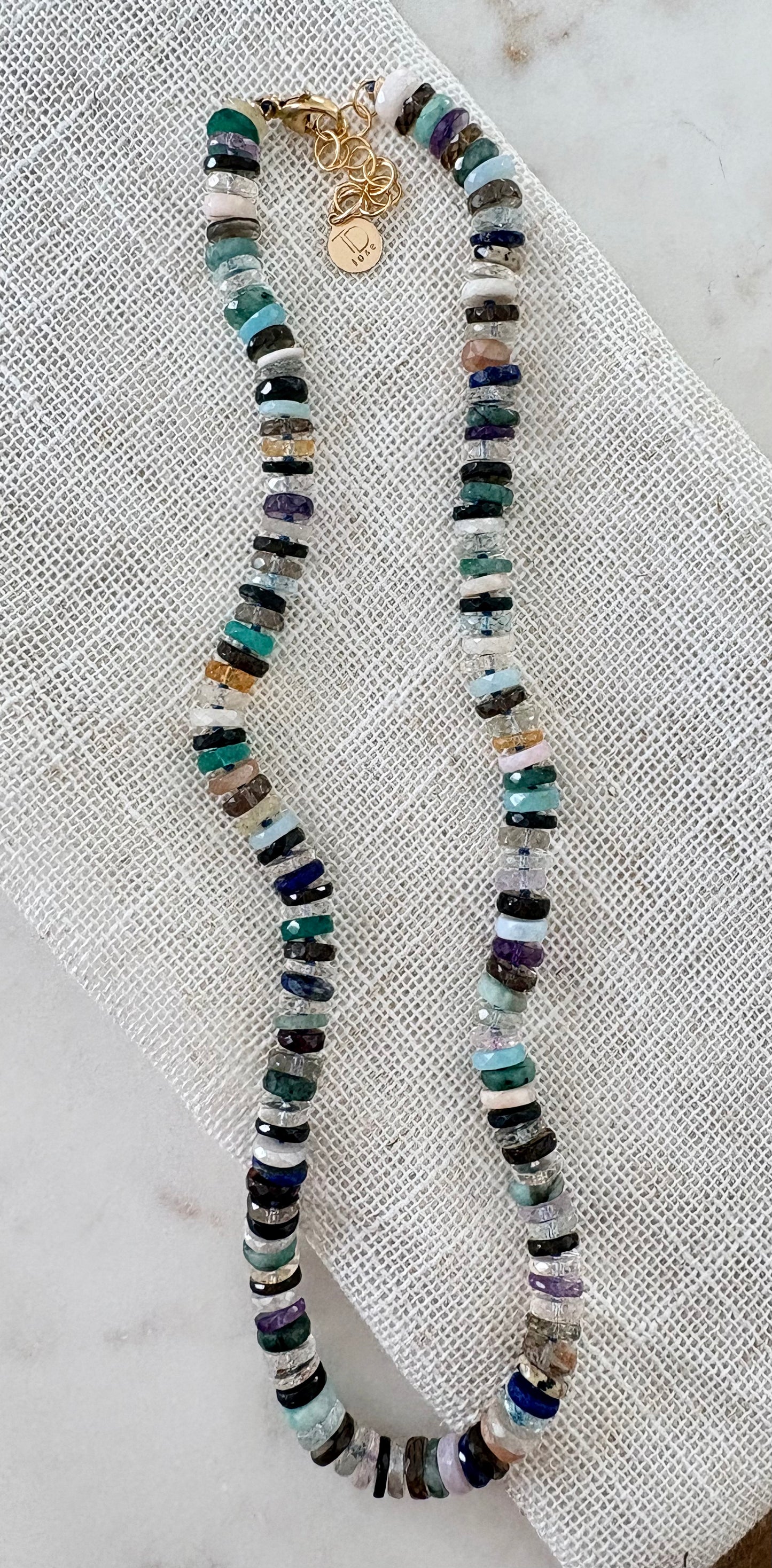 Mixed Gemstone Knotted Necklace image 0