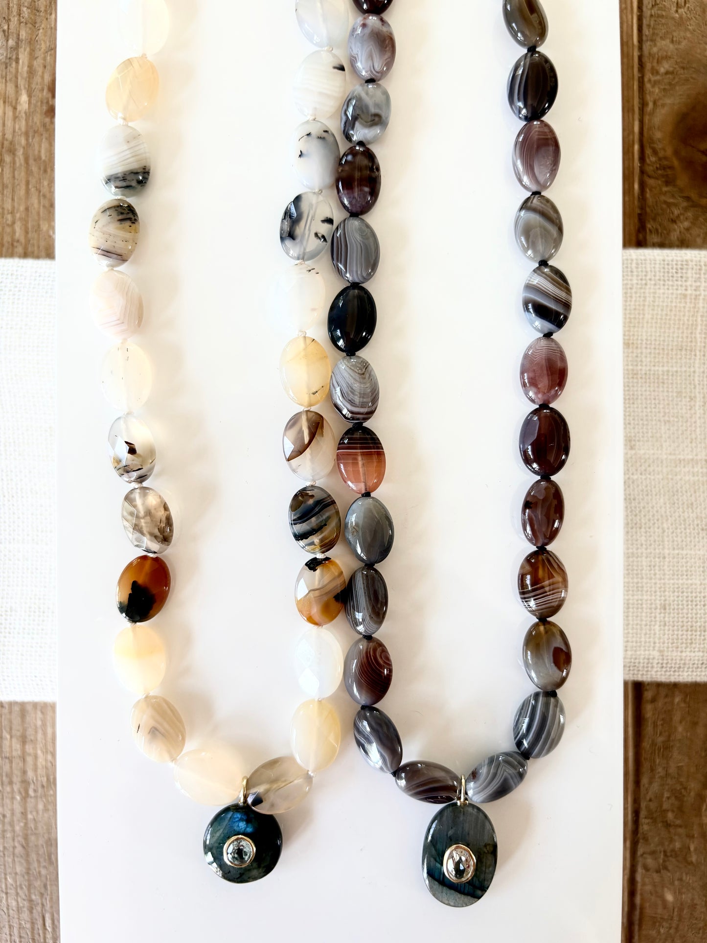 Botswana Agate Knotted Necklace