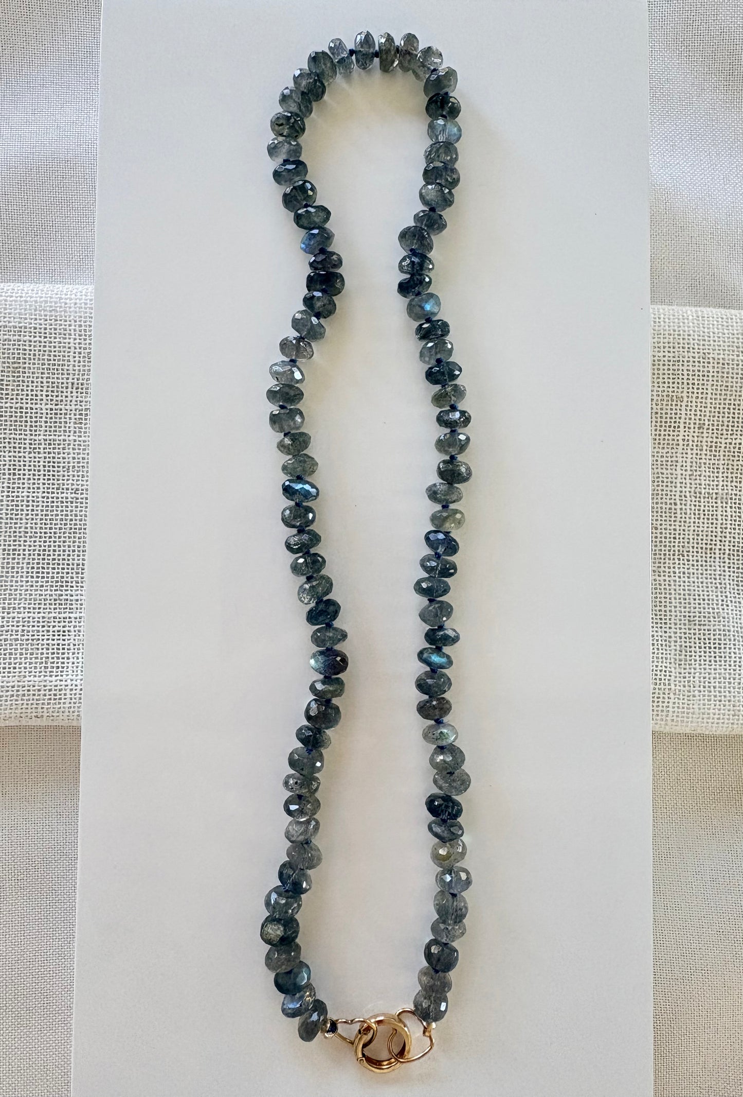 Labradorite Knotted Gemstone Necklace