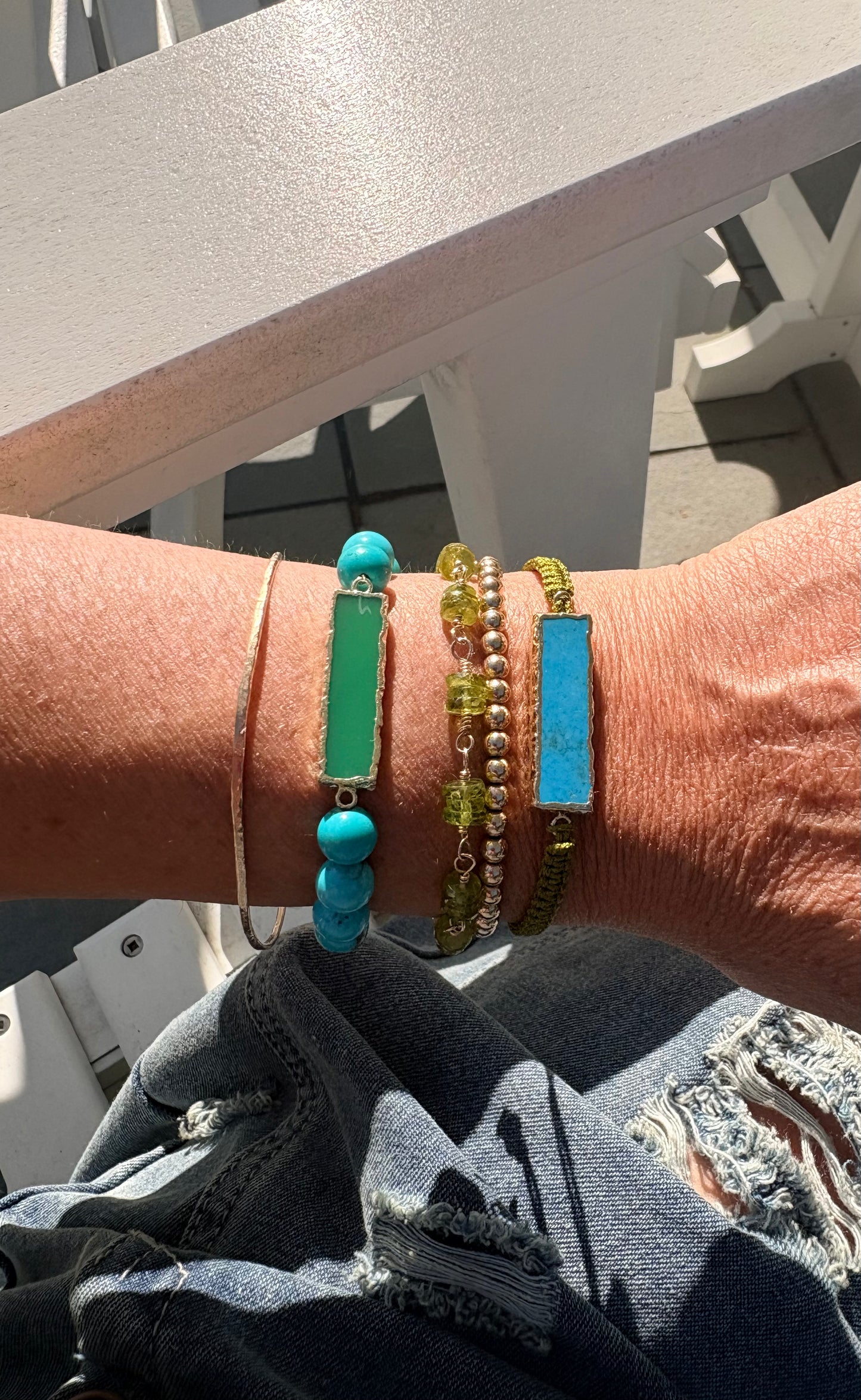Turquoise & Chalcedony Bracelet
