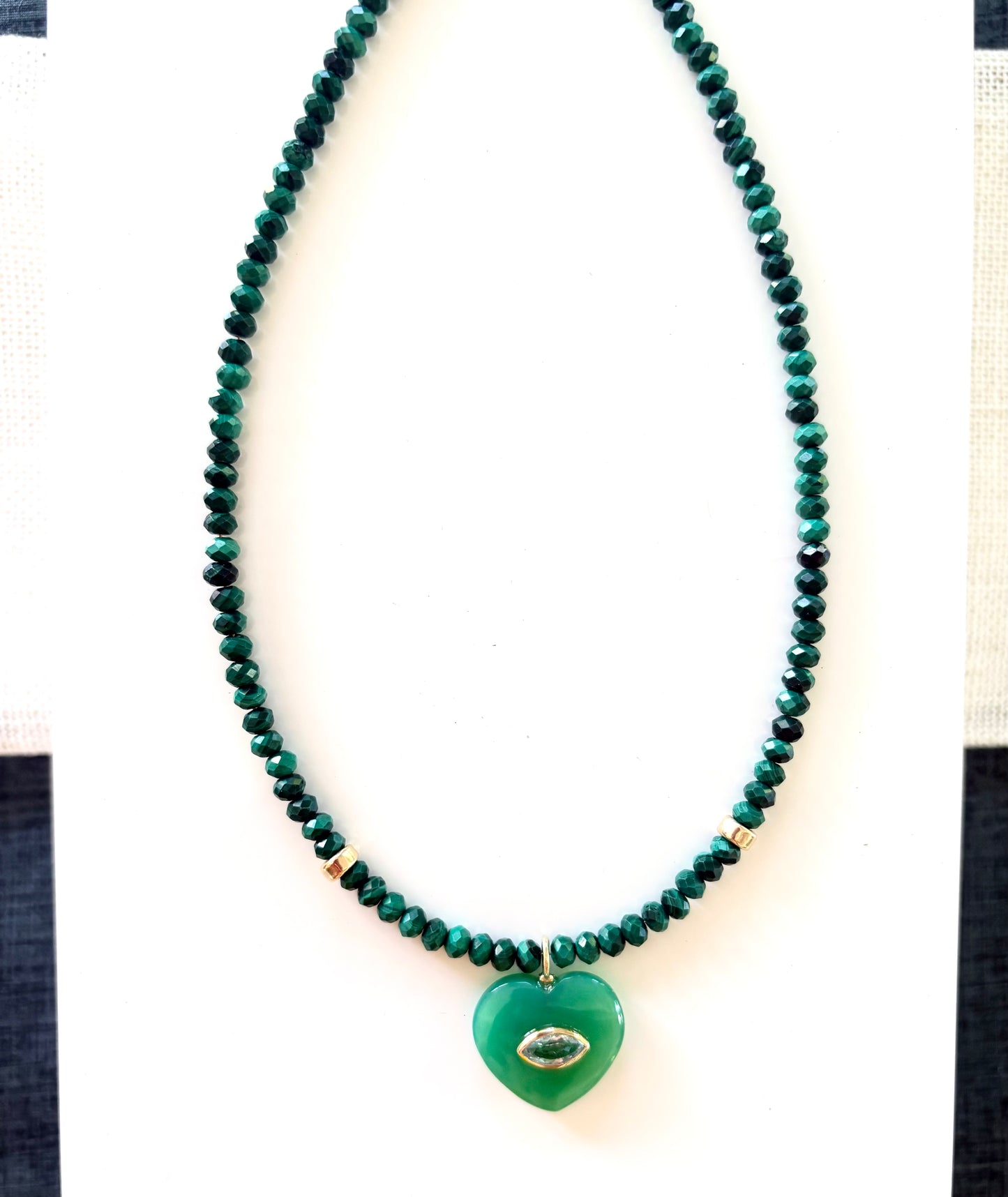 Chrysoprase & Topaz Charm