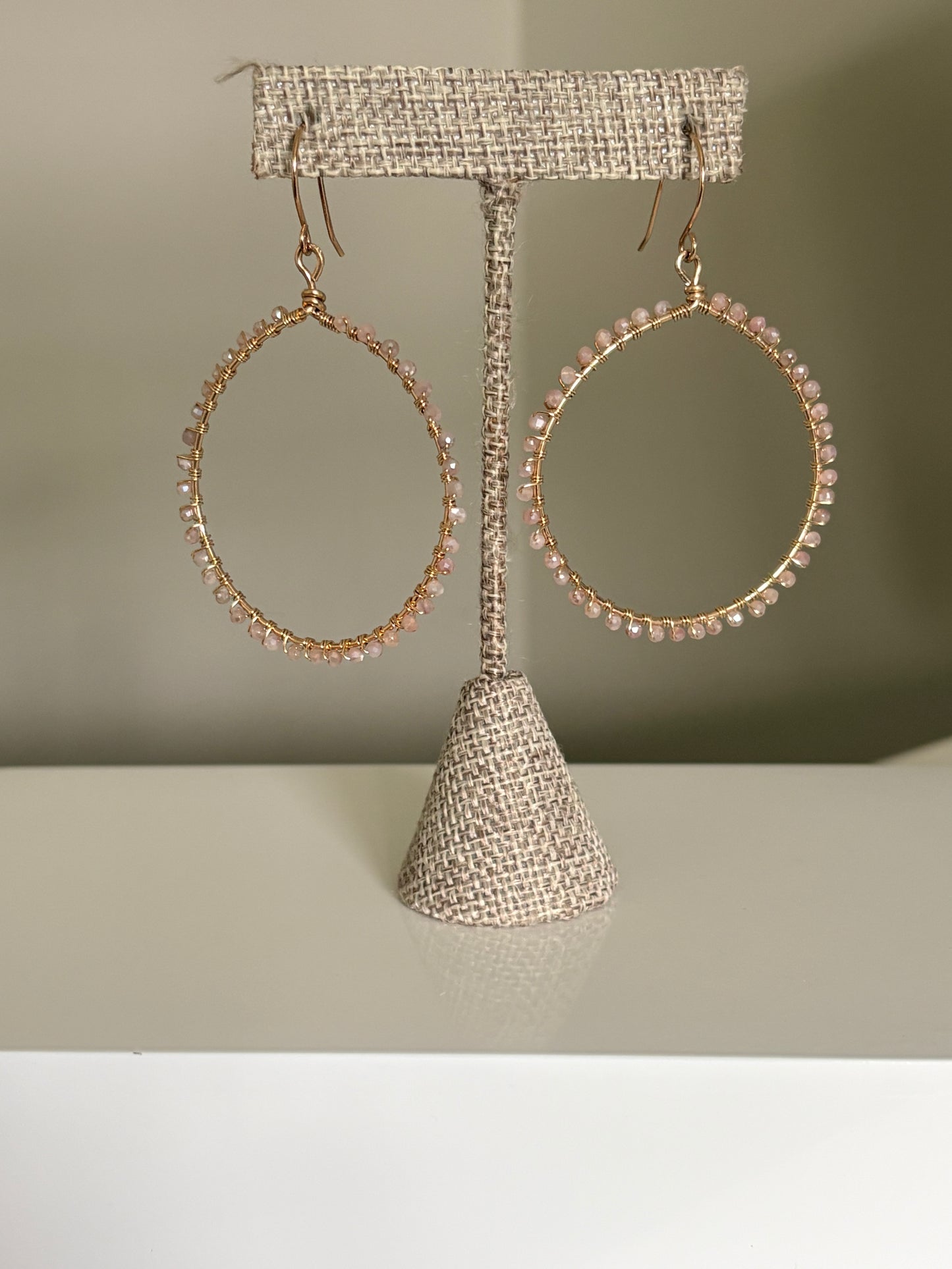 Angelina Moonstone Hoops