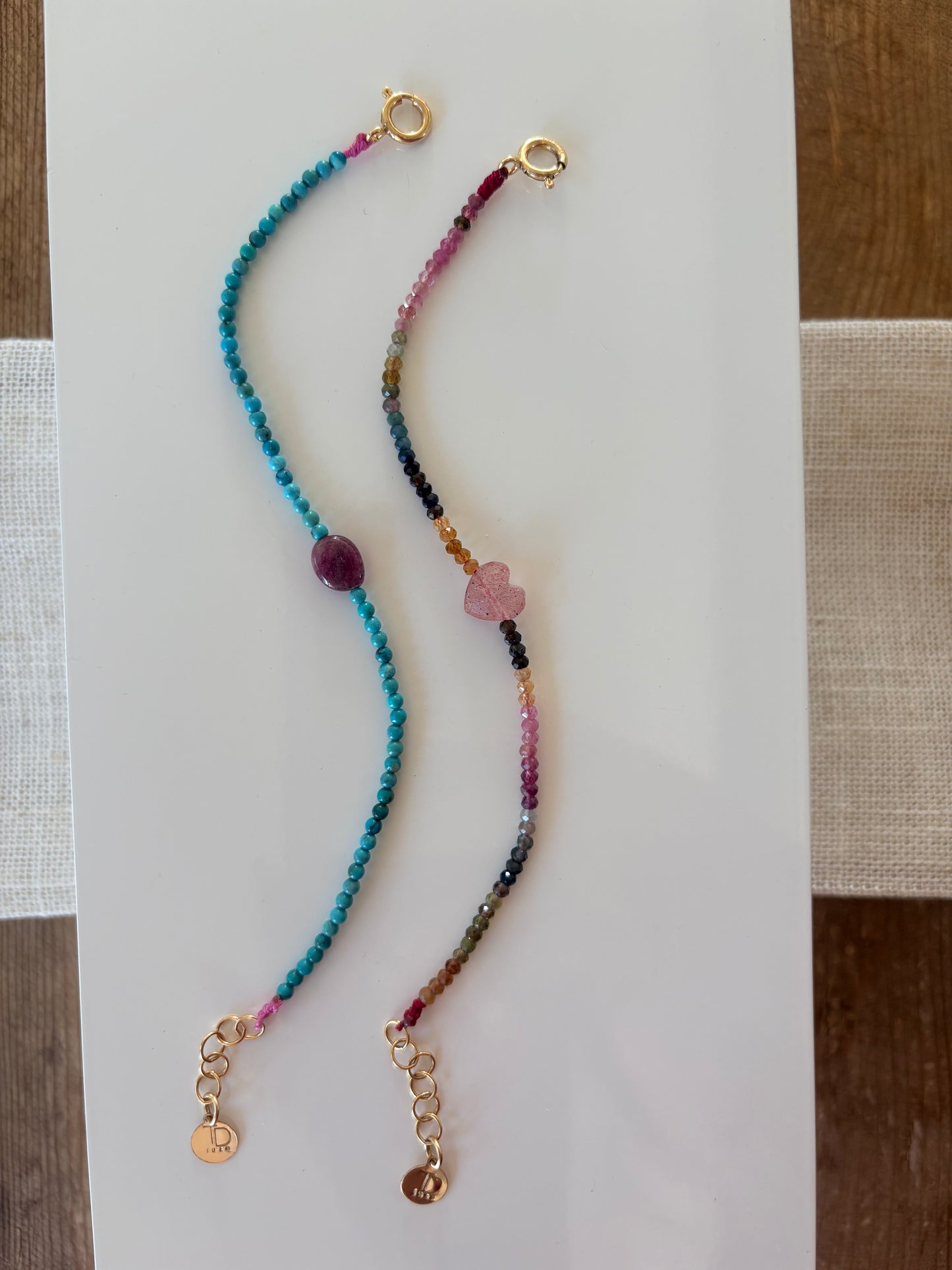 Turquoise & Tourmaline Gemstone Bracelet