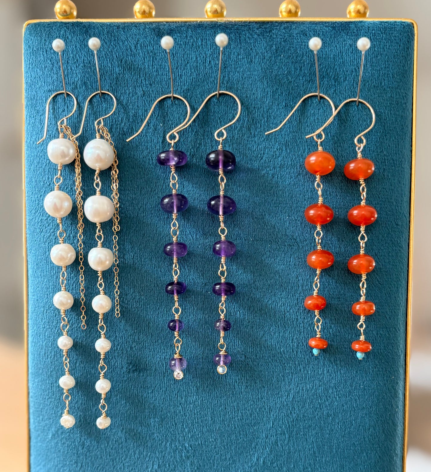 Sangria Amethyst Duster Earrings