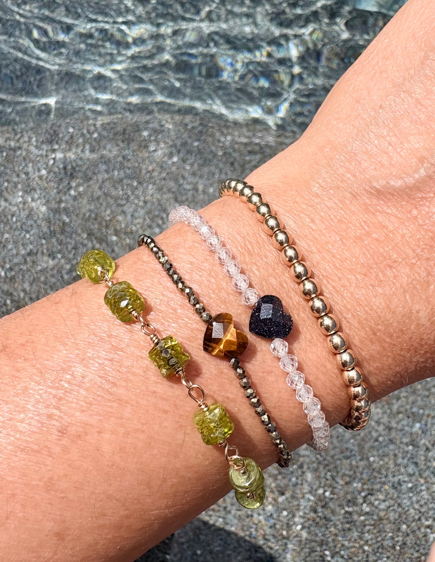 Zircon & Goldstone Bracelet