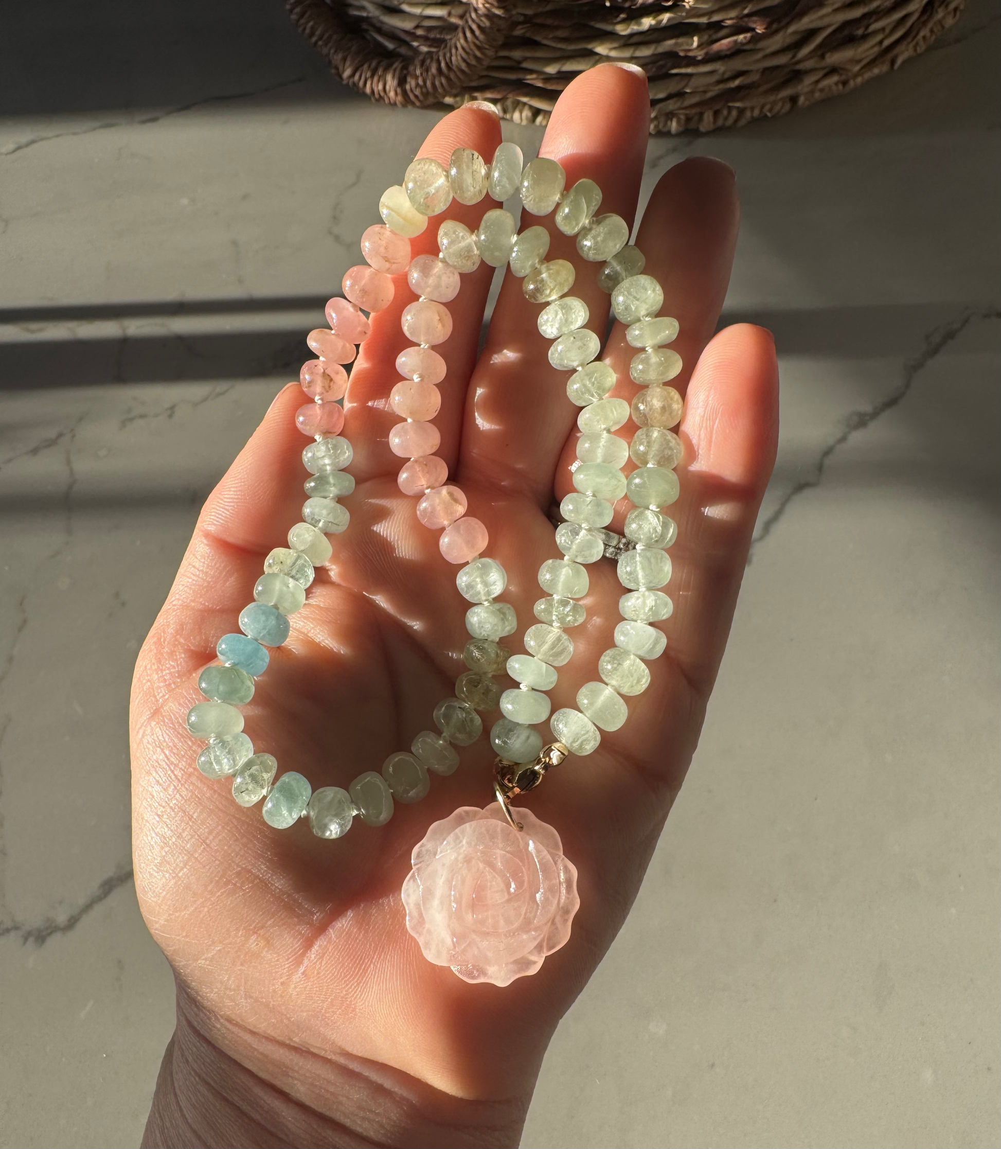 Morganite Gemstone Necklace  image 1