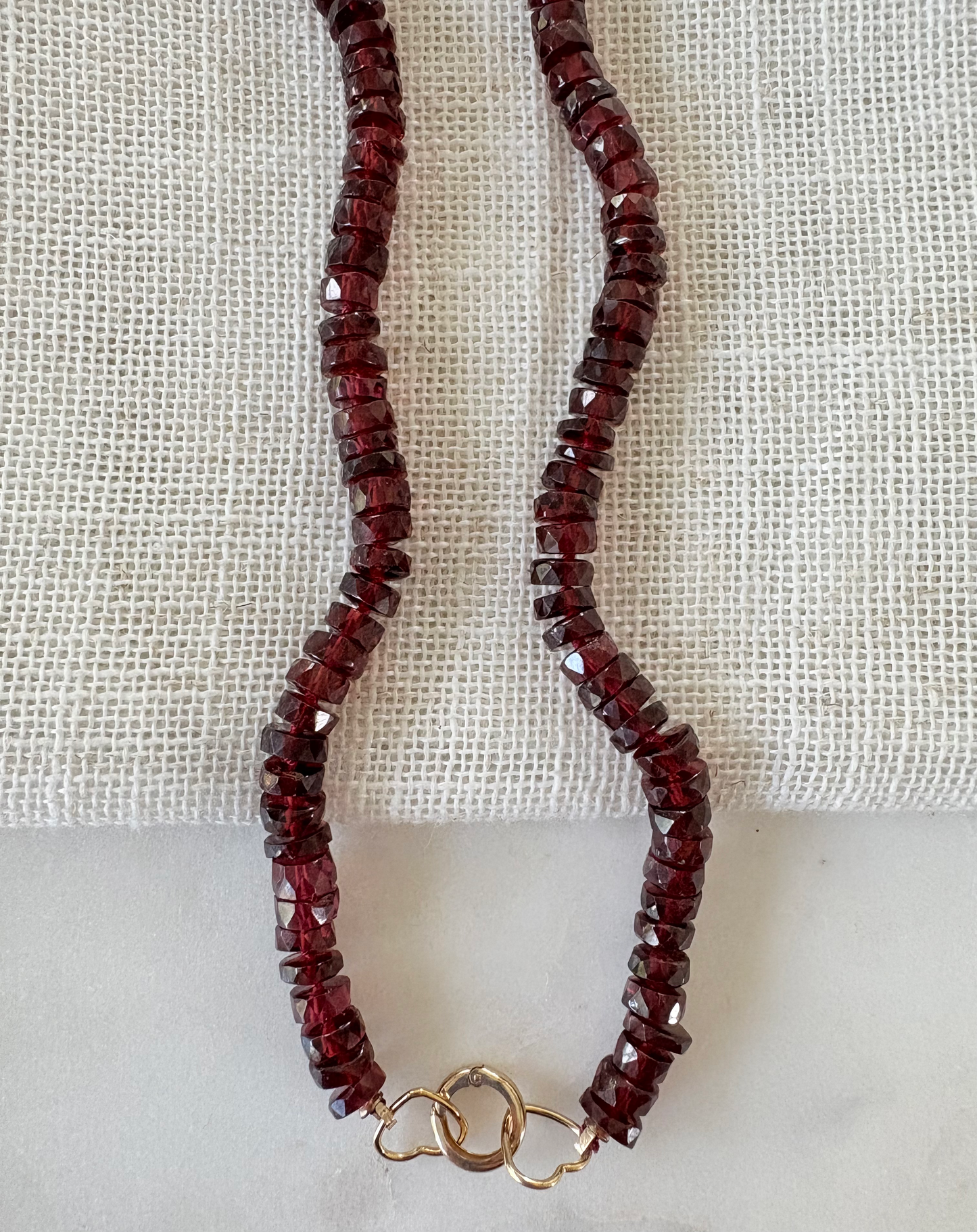 Garnet Knotted Gemstone Necklace image 1