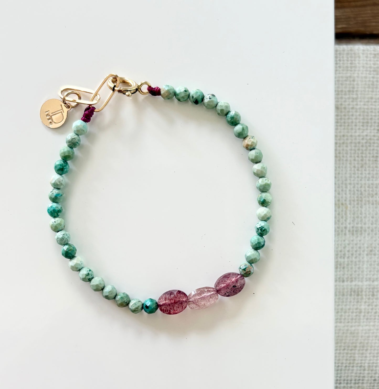 Peruvian Turquoise & Tourmaline Bracelet