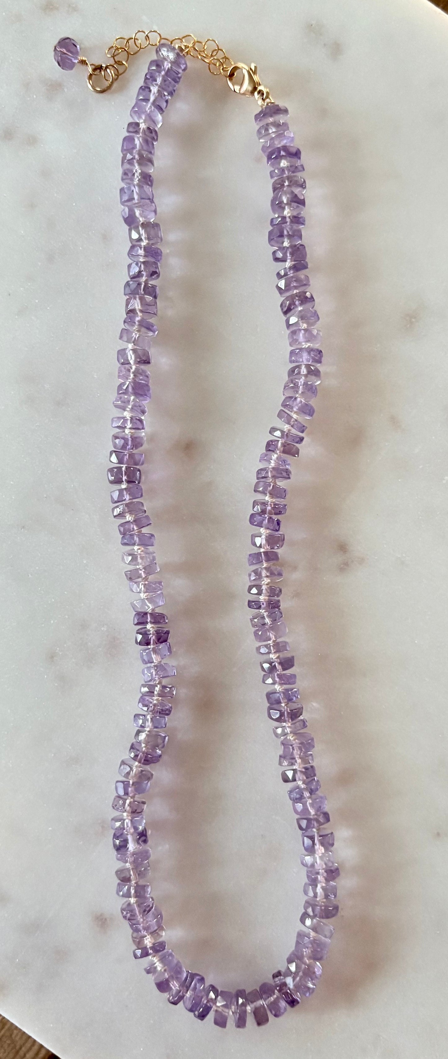 Amethyst Knotted Necklace  image 0