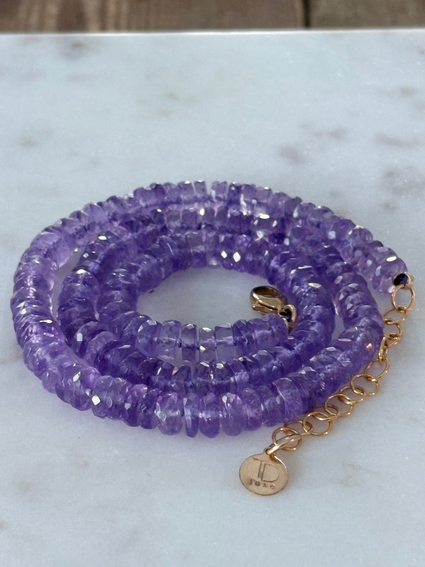 Deep Amethyst Knotted Gemstone Necklace image 2
