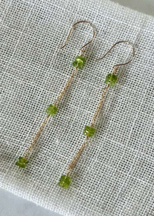 Celeste Peridot Duster Earrings image 0