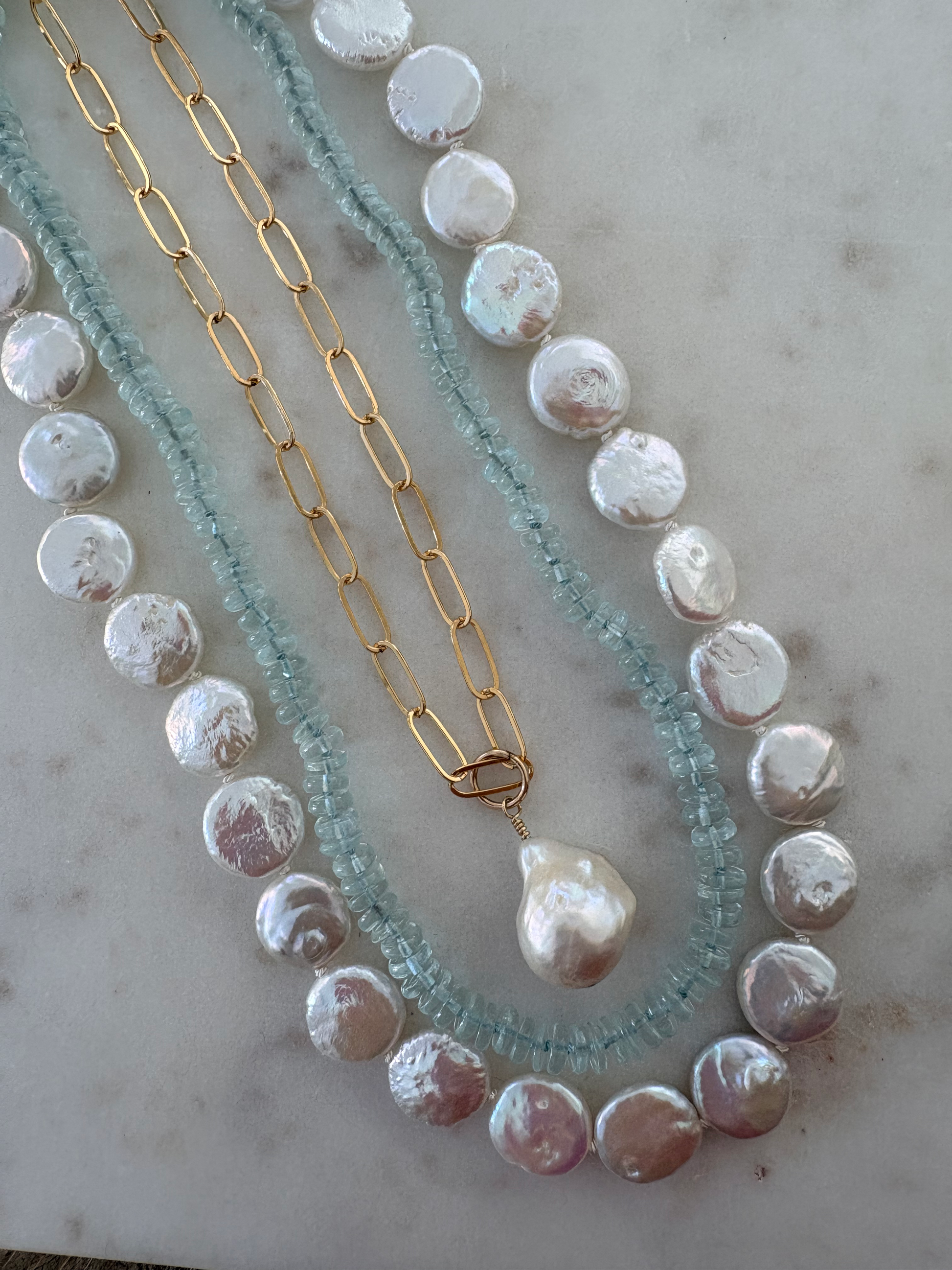 Aquamarine Gemstone Necklace  image 1
