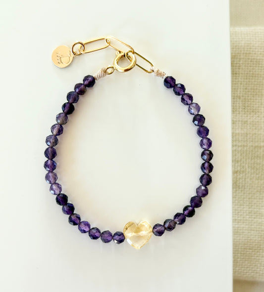 Bastille Amethyst & Citrine Bracelet