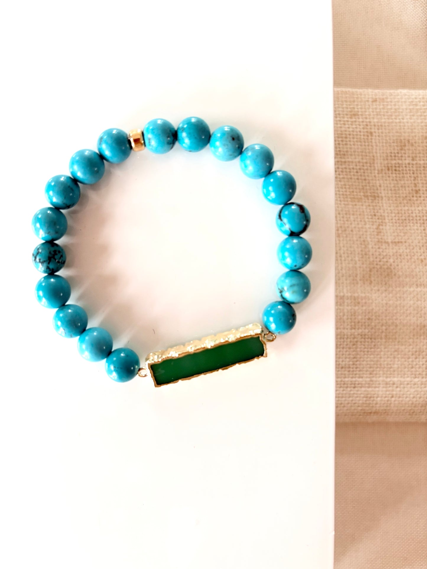 Turquoise & Chalcedony Bracelet
