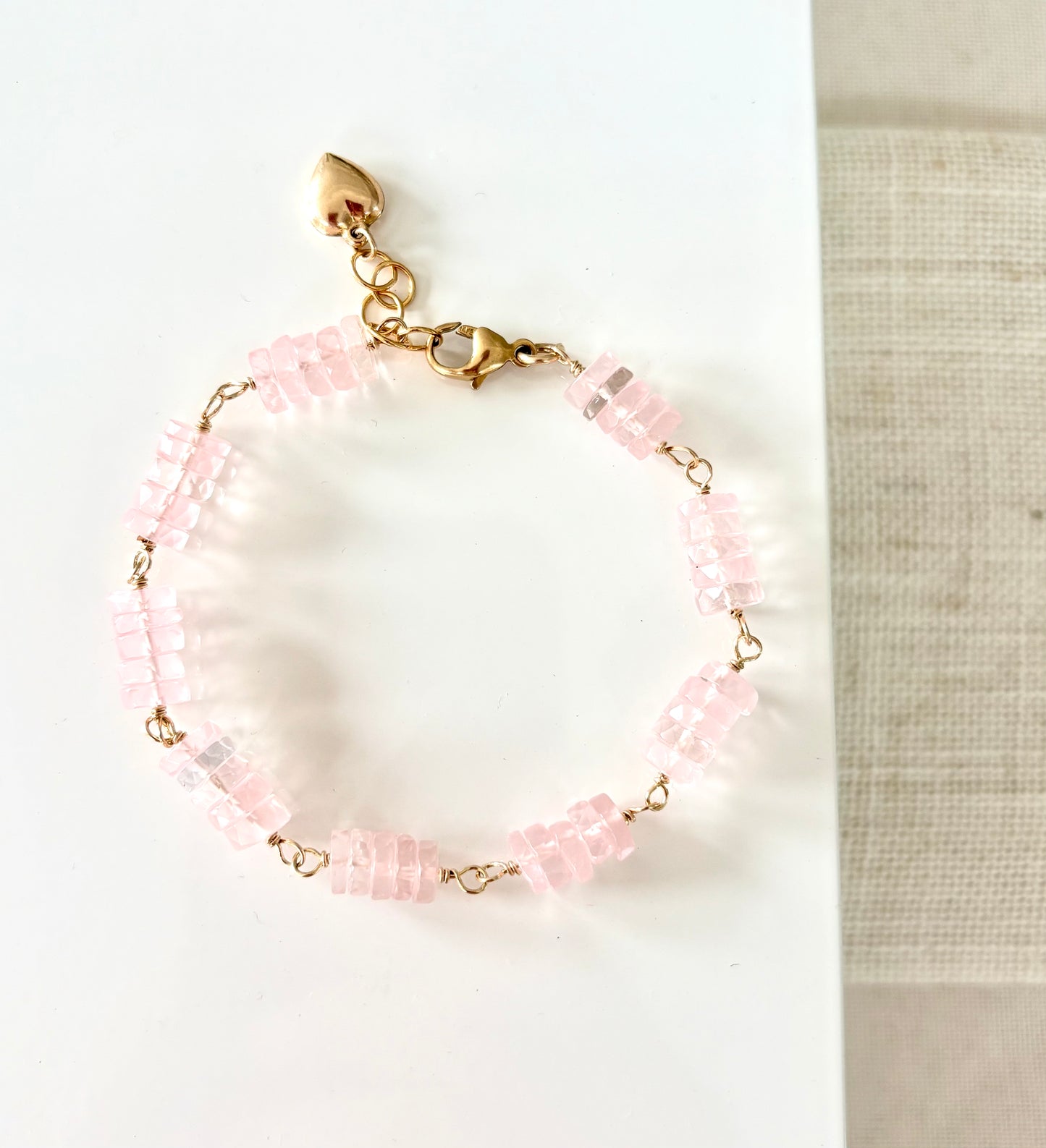 Celeste Rose Quartz Bracelet
