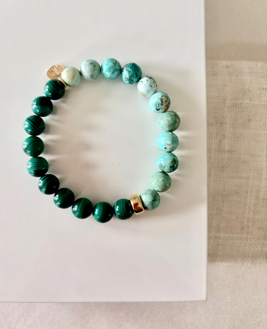 Malachite & Turquoise Bracelet