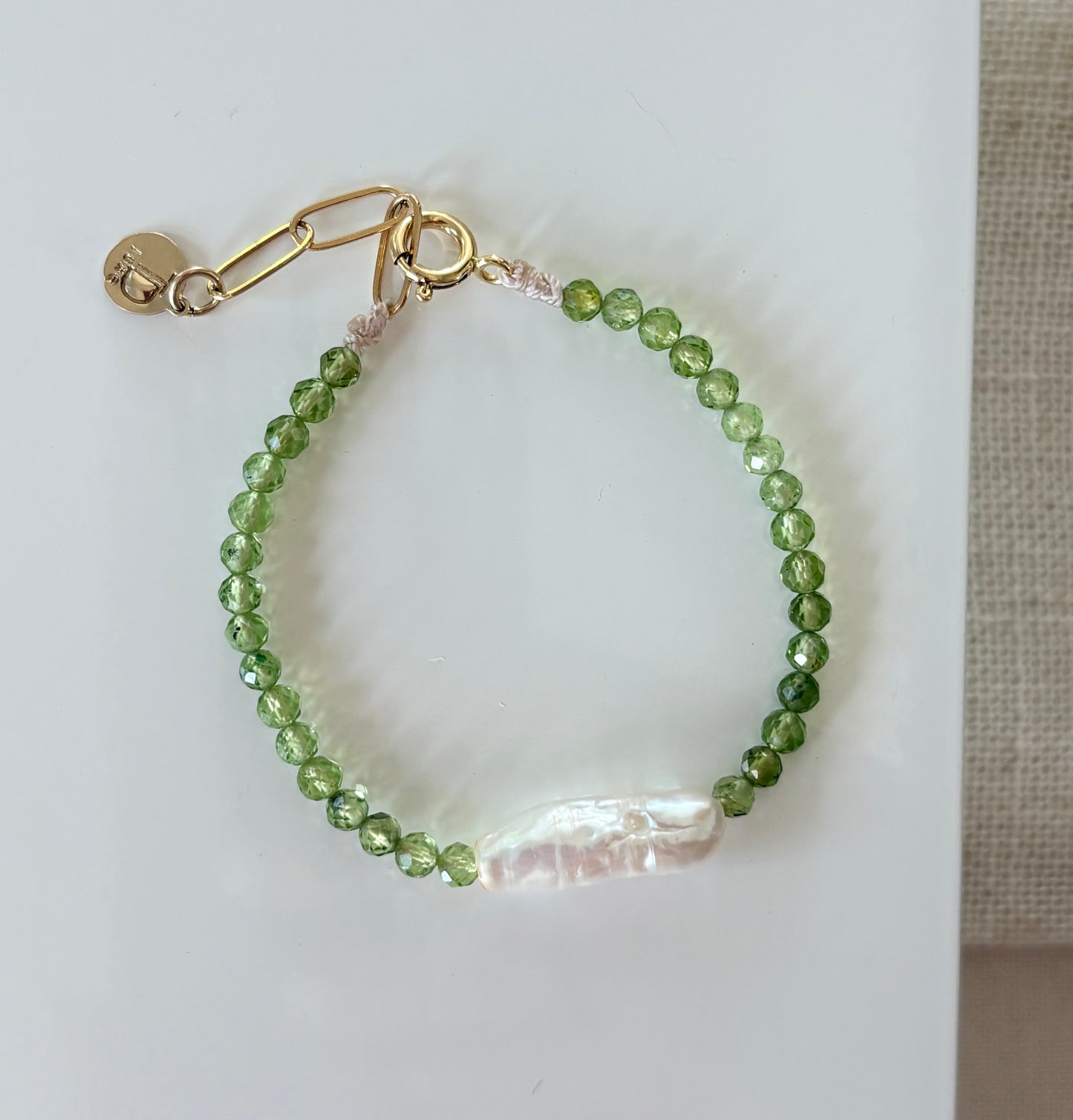 Peridot & Pearl Bracelet