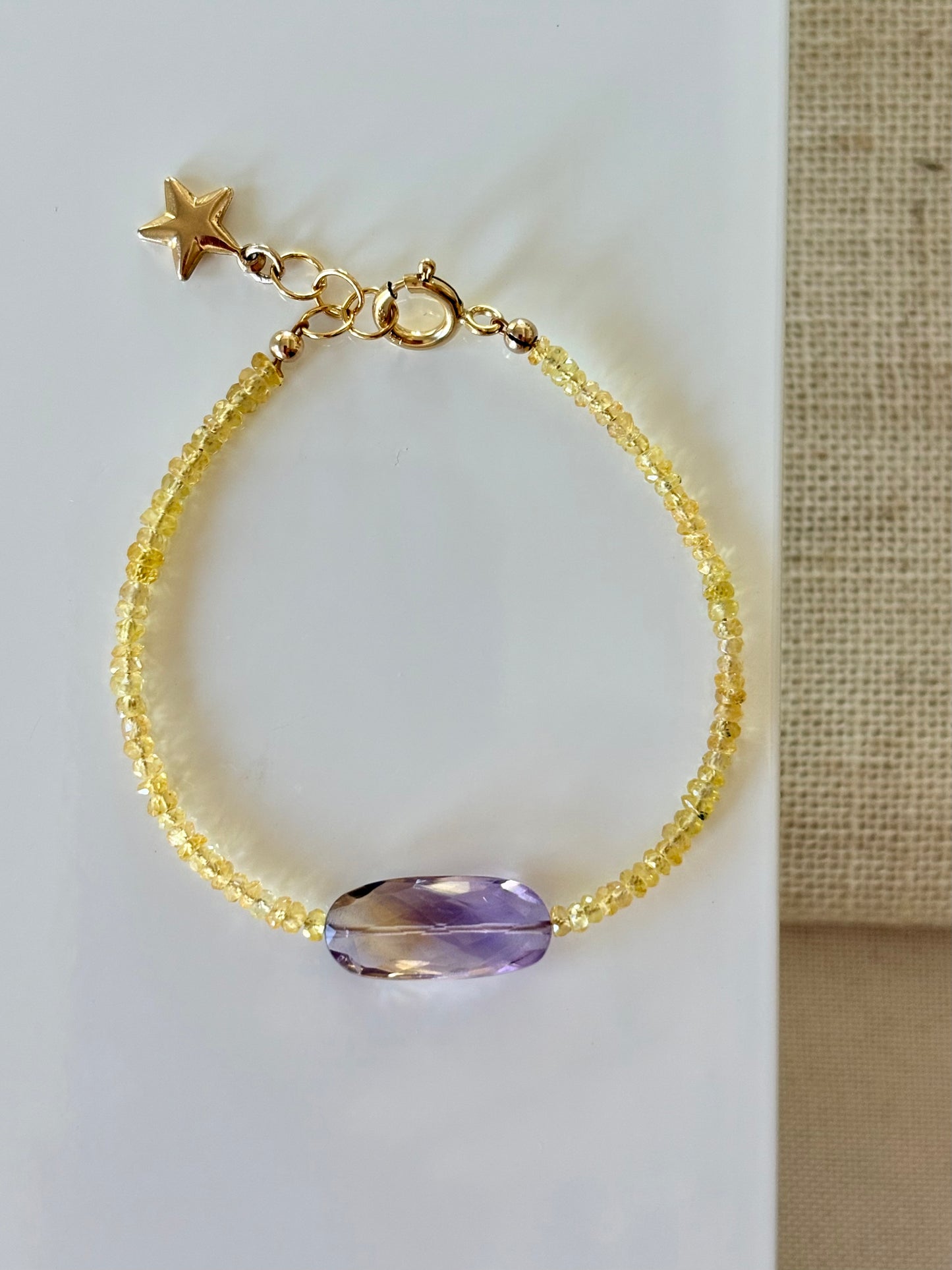 Yellow Sapphire & Ametrine Bracelet