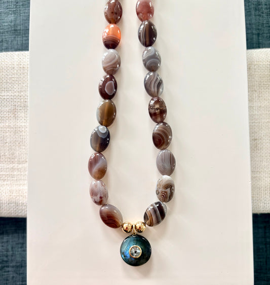Botswana Agate & Labradorite Necklace
