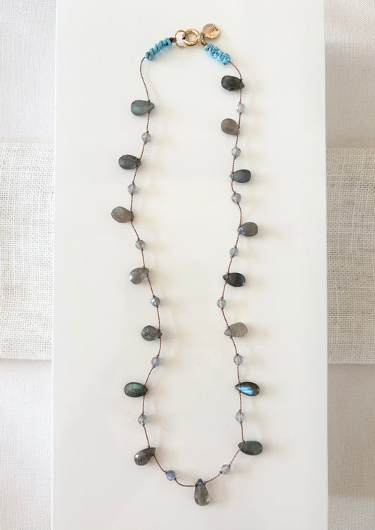 Labradorite Minimalist Necklace