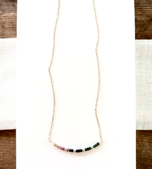 Tourmaline Bar Necklace