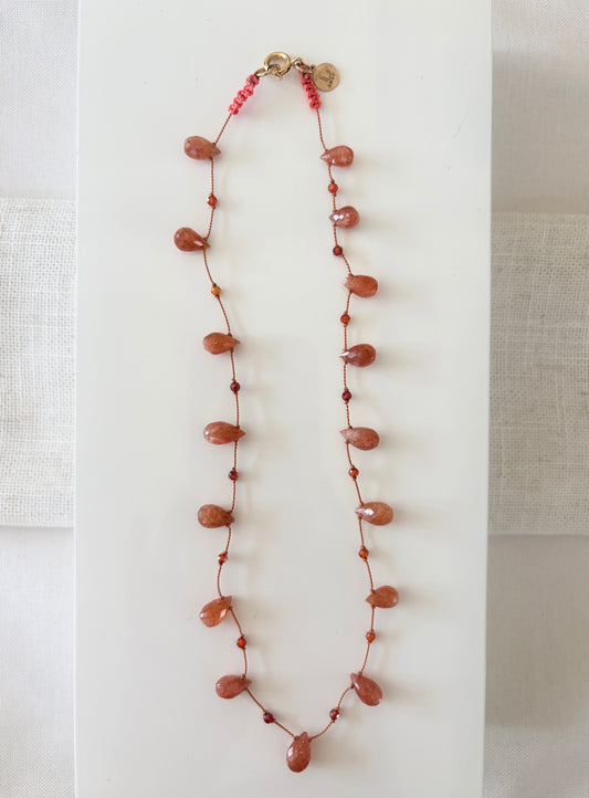 Sunstone Minimalist Necklace