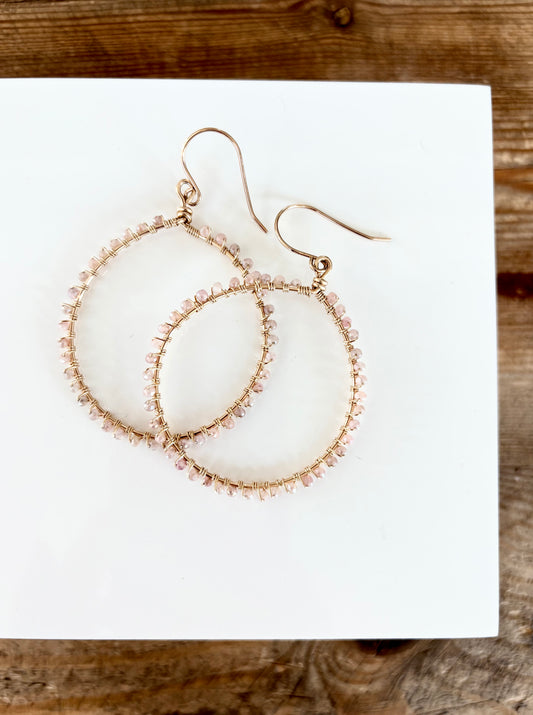 Angelina Moonstone Hoops