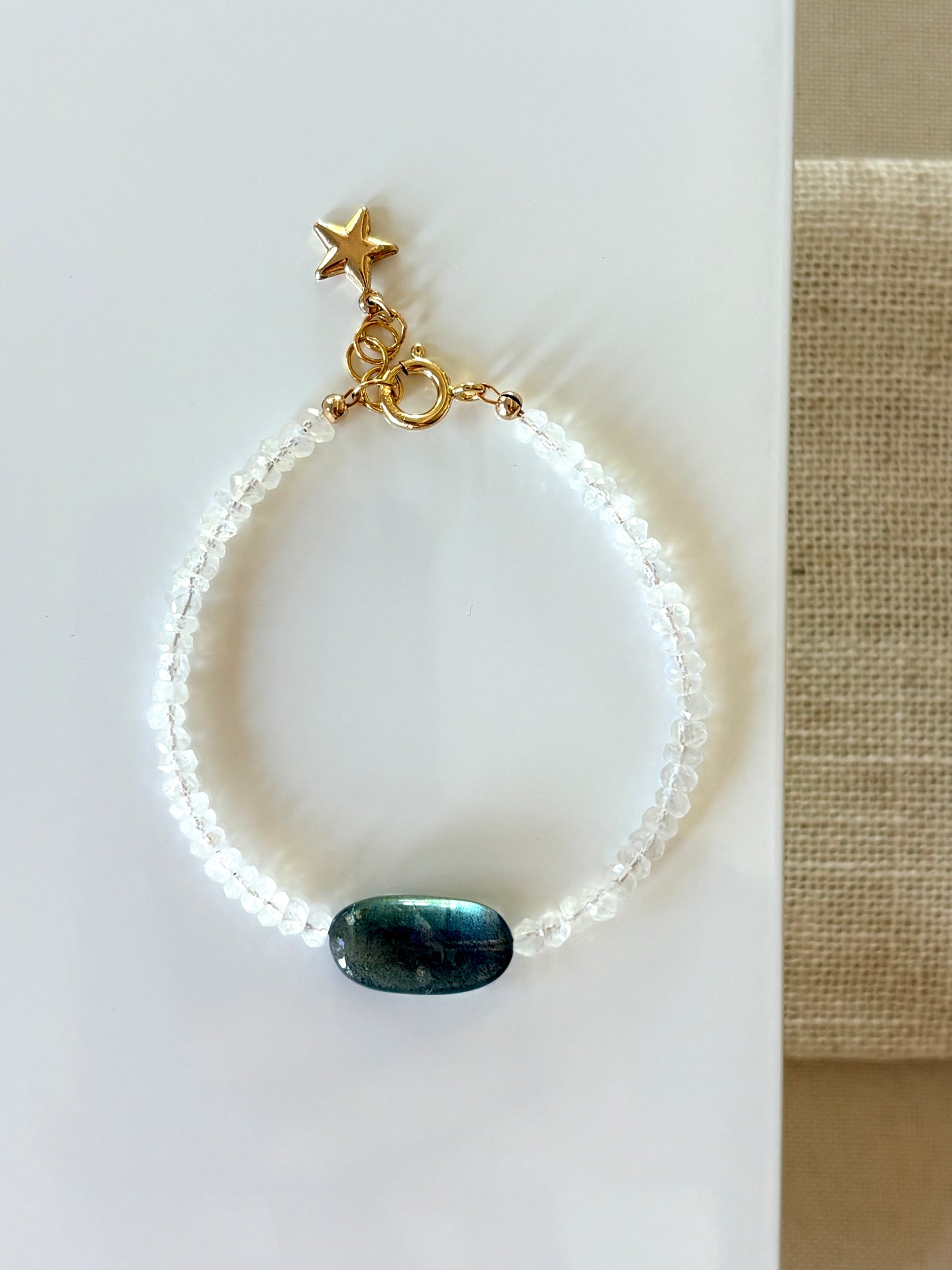 Rainbow Moonstone & Labradorite Bracelet
