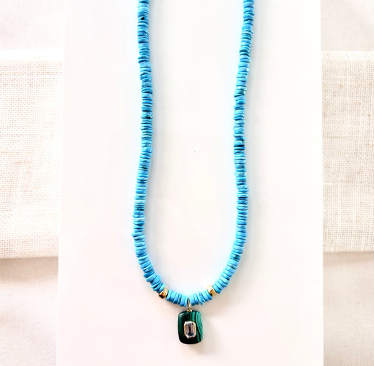 Turquoise & Malachite Necklace