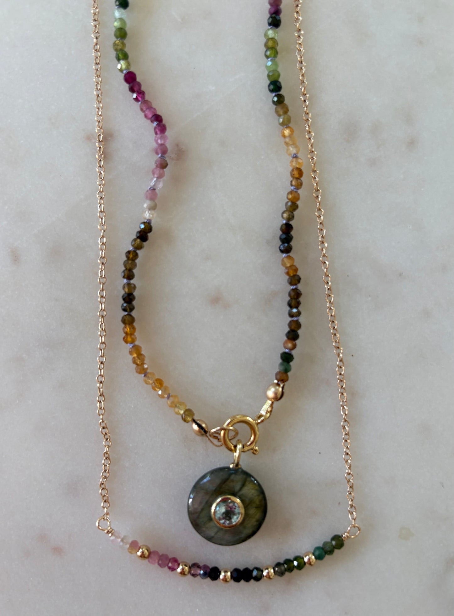 Tourmaline Bar Necklace