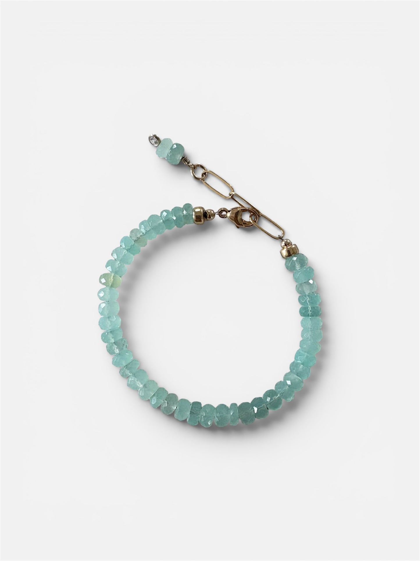 Aqua Chalcedony Gemstone Bracelet