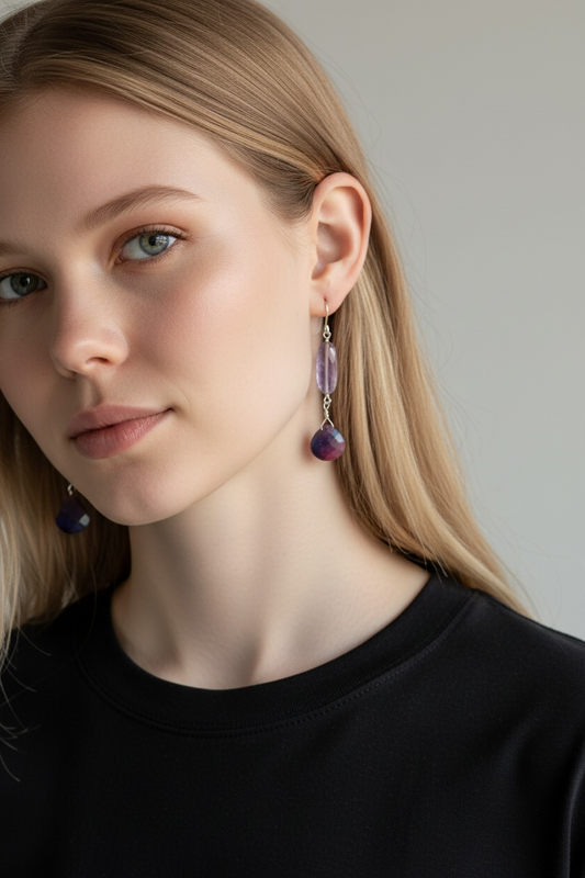 Ametrine & Moonstone Earrings