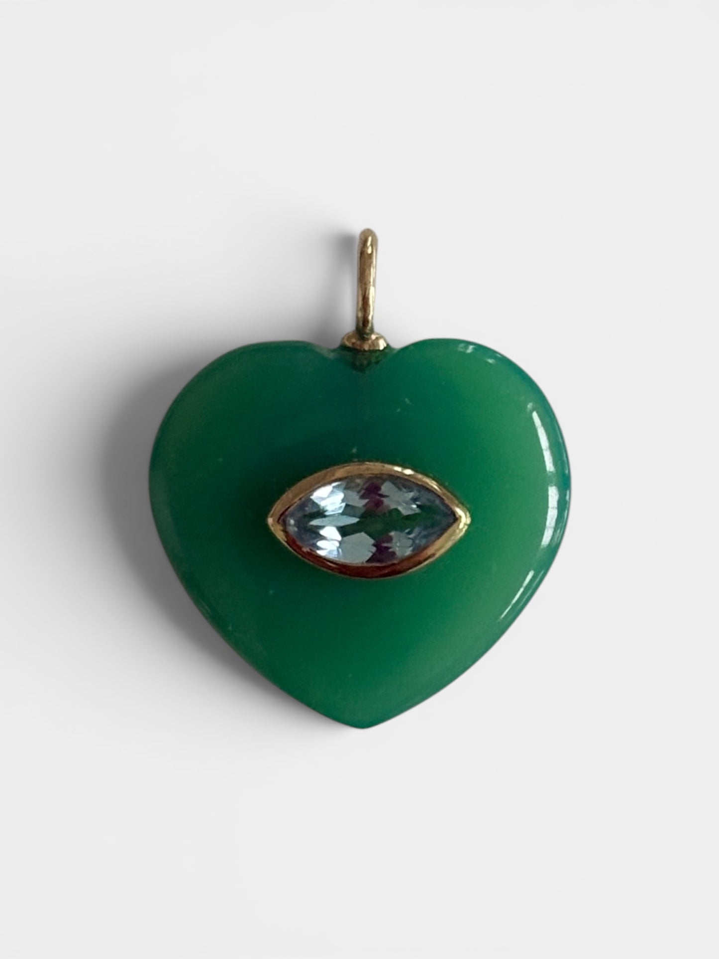 Chrysoprase & Topaz Charm