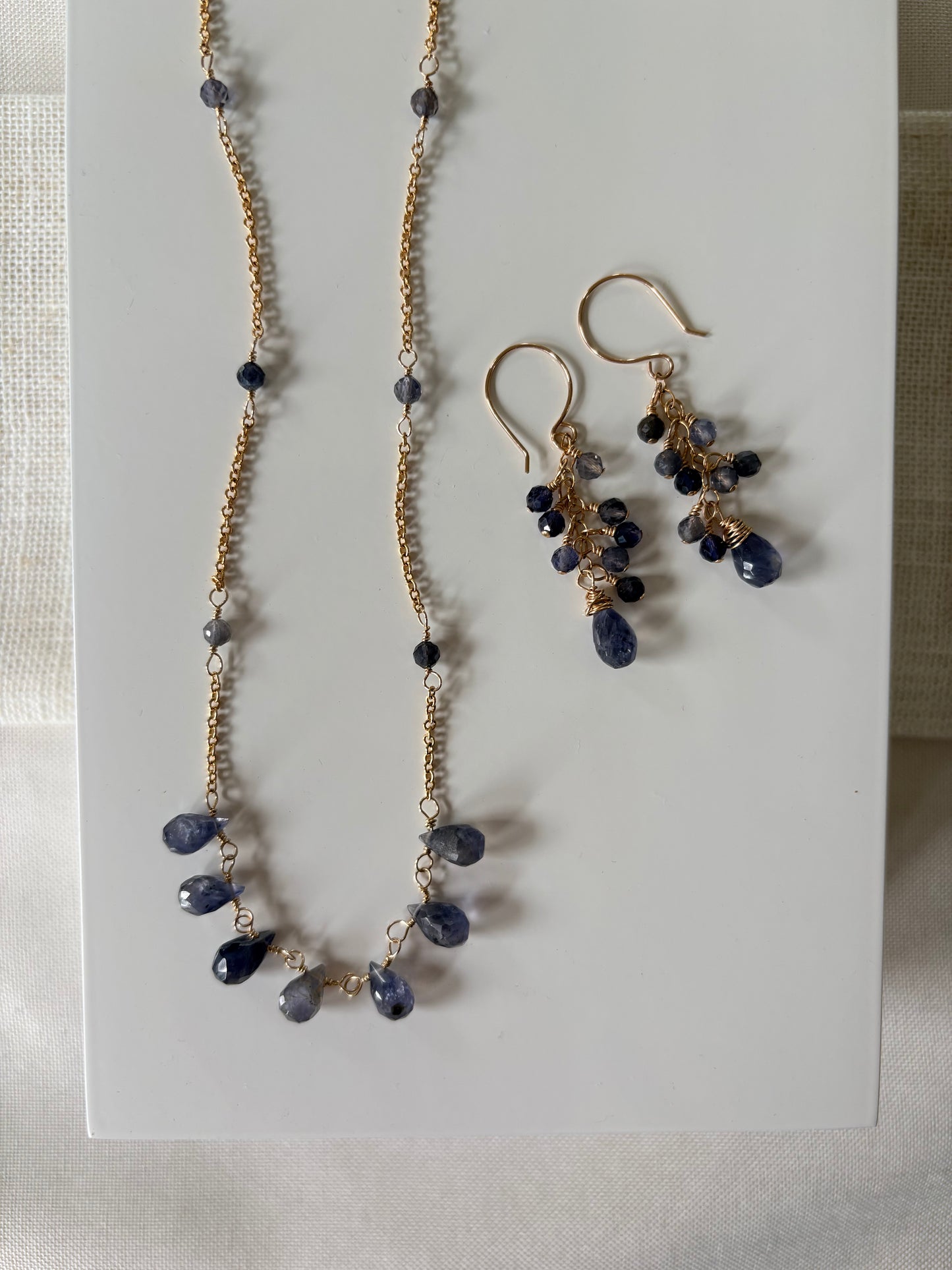 Iolite Rosette Necklace