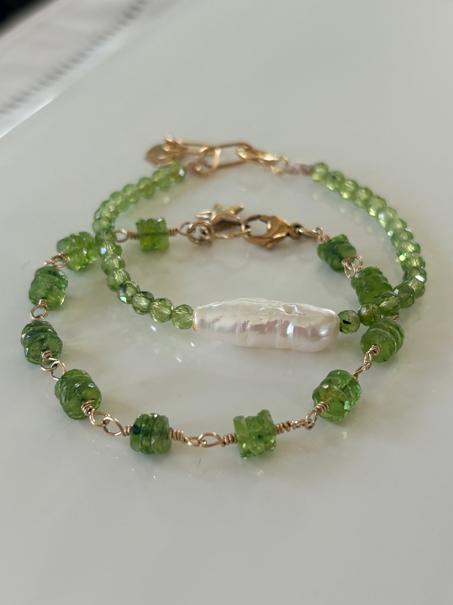 Peridot & Pearl Bracelet