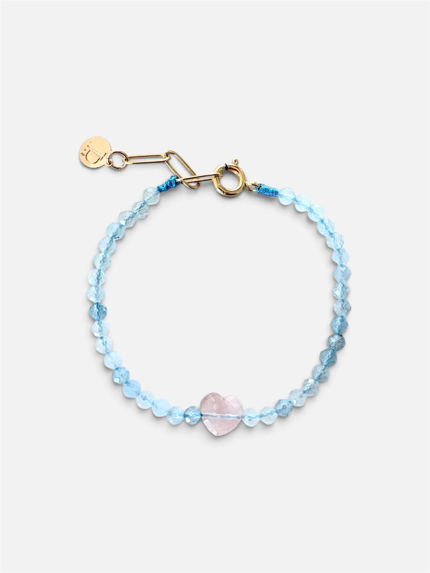 Bastille Aquamarine & Rose Quartz Bracelet