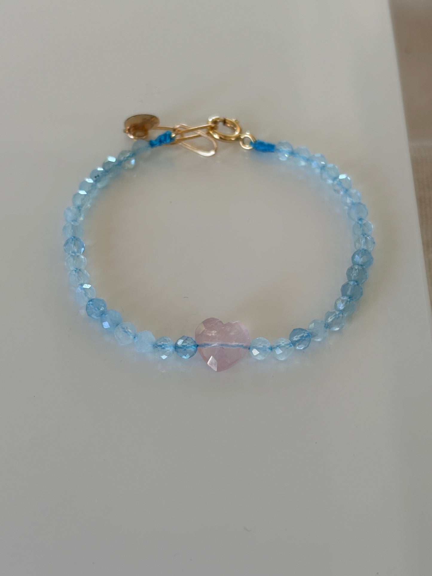 Bastille Aquamarine & Rose Quartz Bracelet