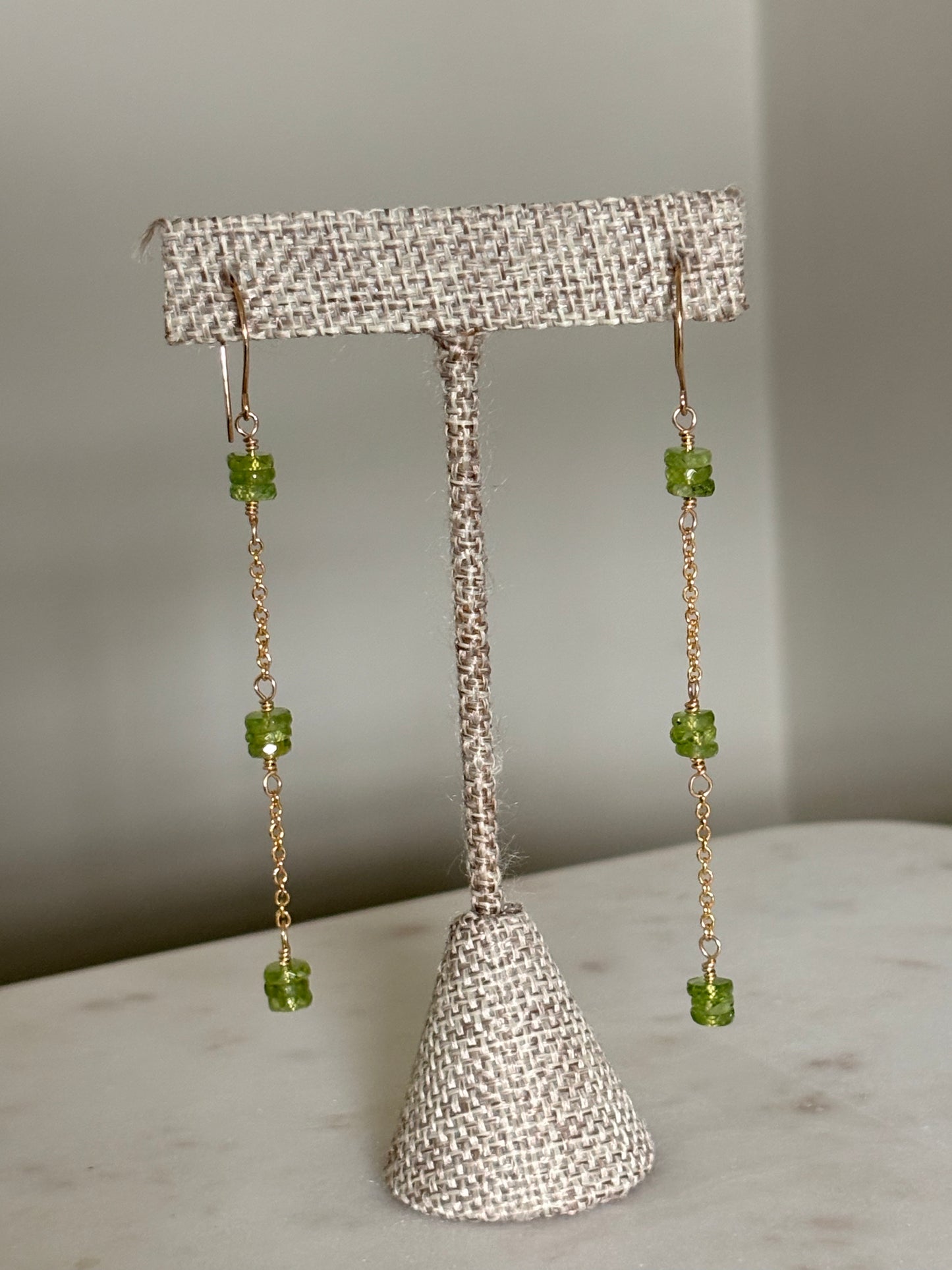 Celeste Peridot Duster Earrings