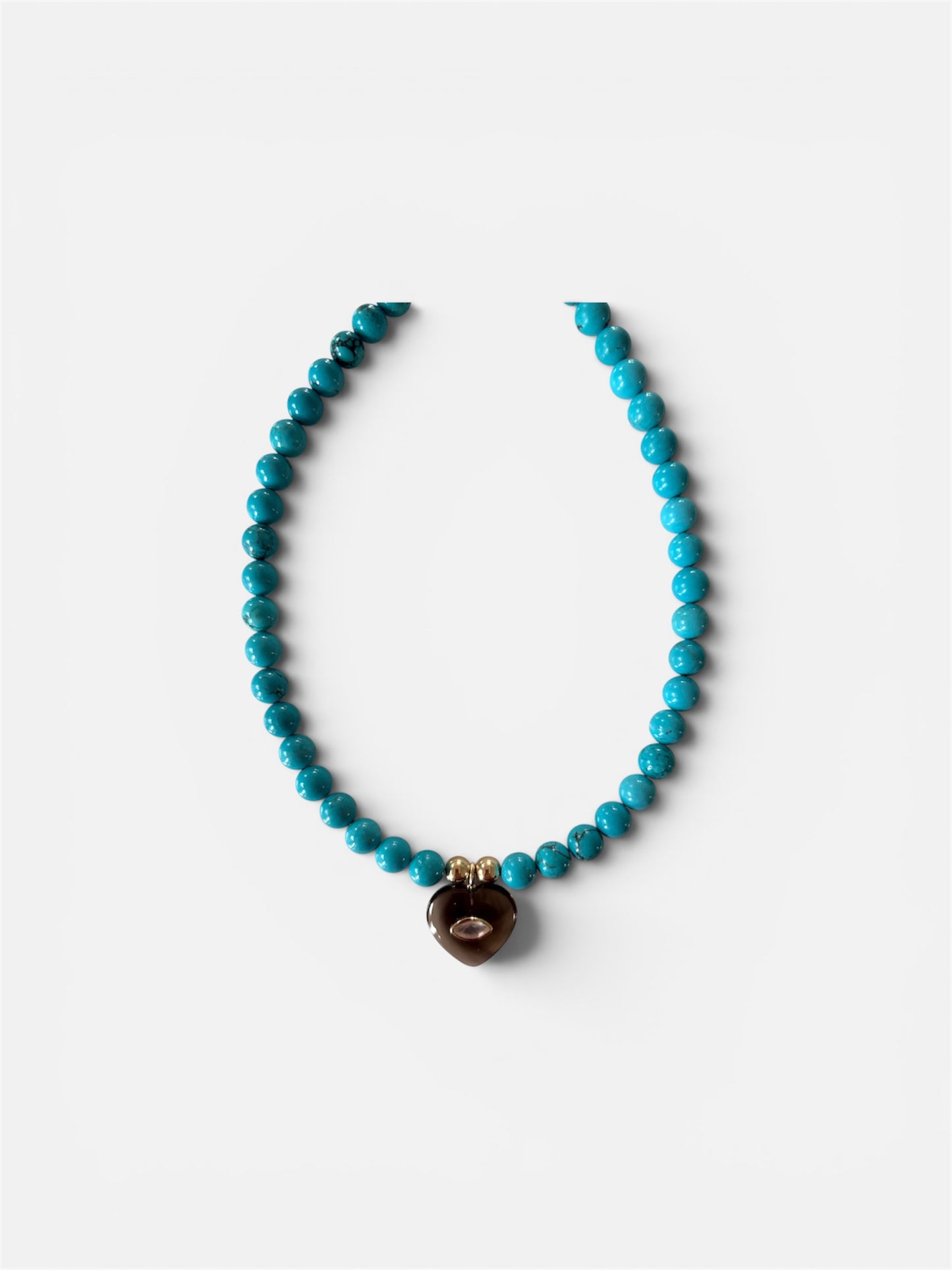 Turquoise & Smokey Quartz Necklace