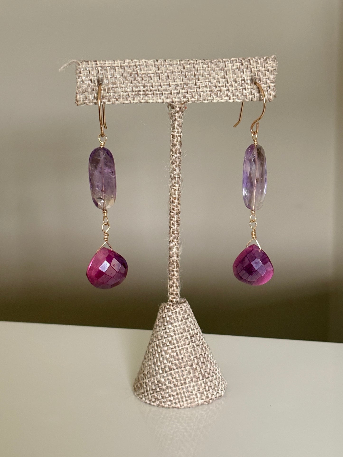 Ametrine & Moonstone Earrings