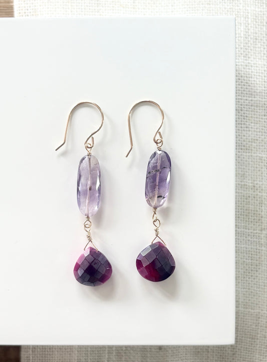 Ametrine & Moonstone Earrings
