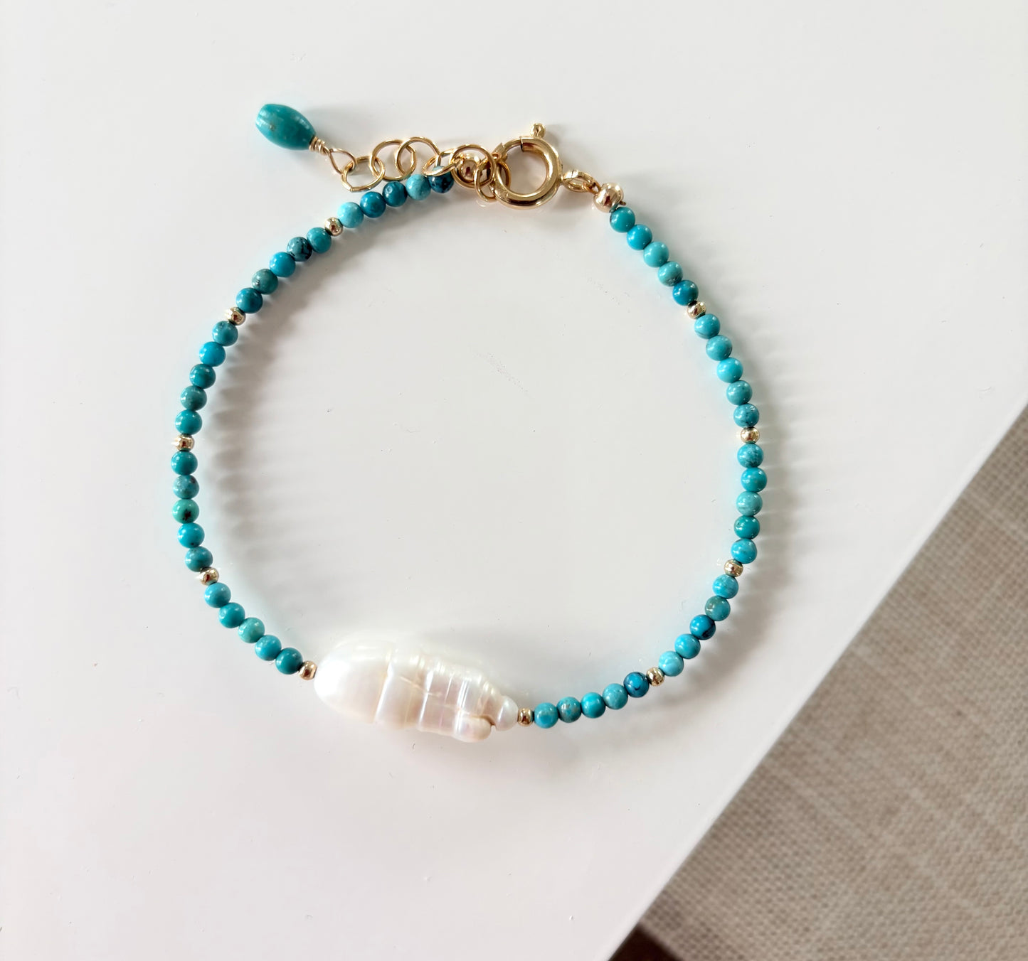 Turquoise & Pearl Bracelet