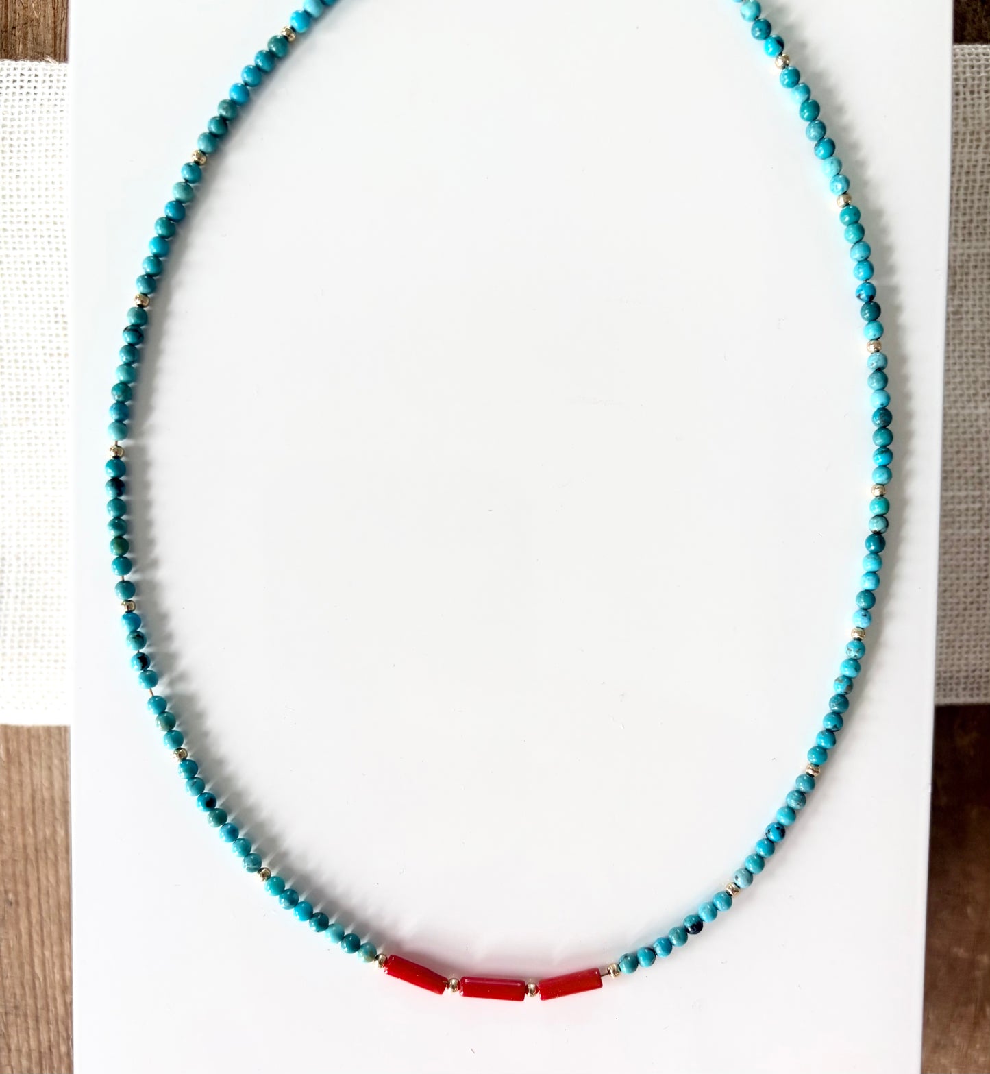 Turquoise & Coral Zoey Necklace