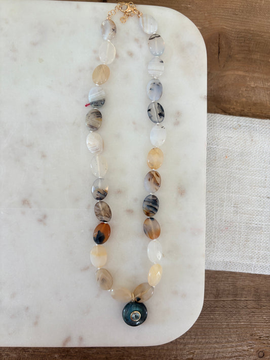 Montana Agate Gemstone Necklace