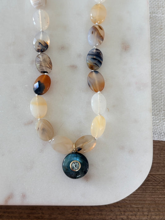 Montana Agate Gemstone Necklace
