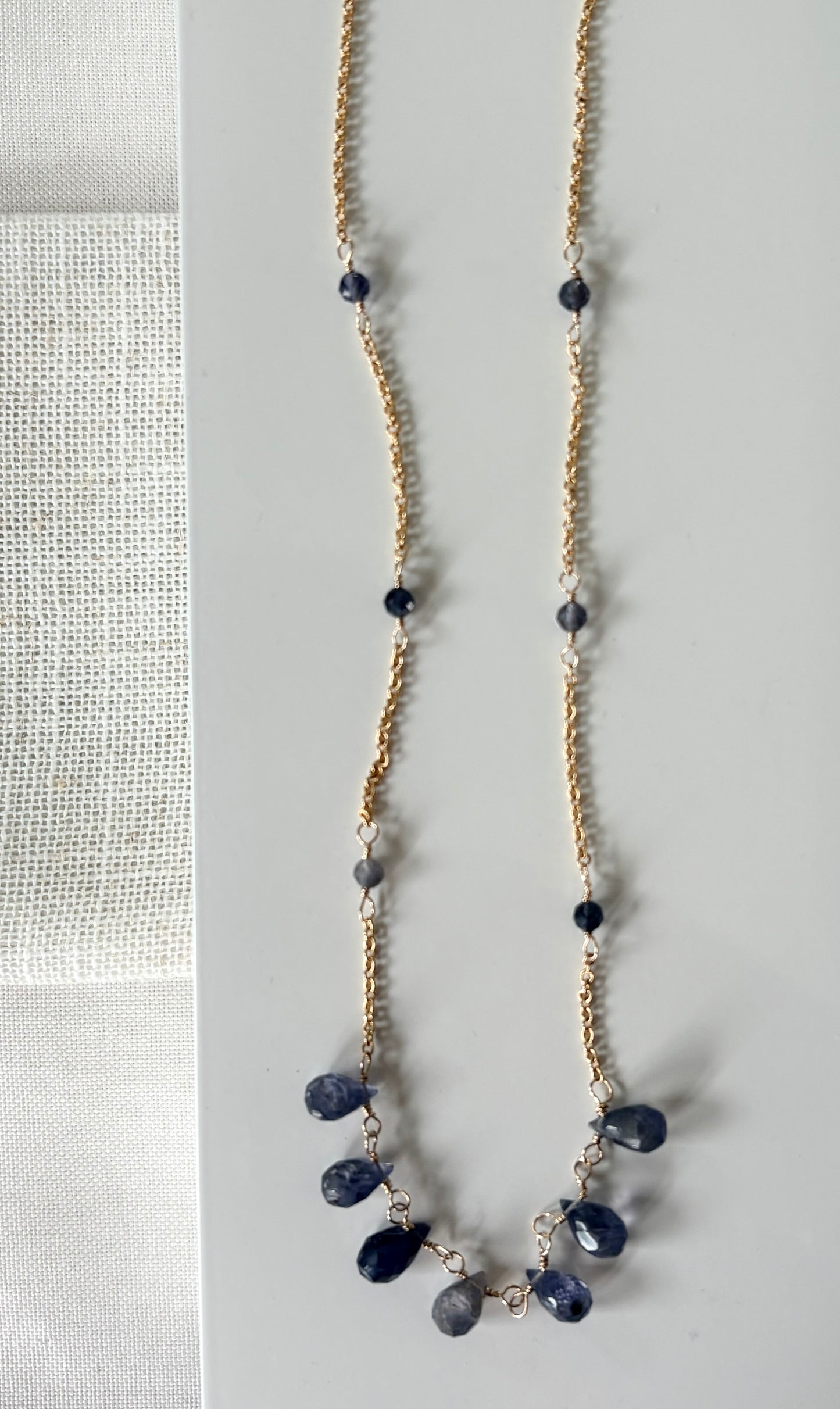 Iolite Rosette Necklace