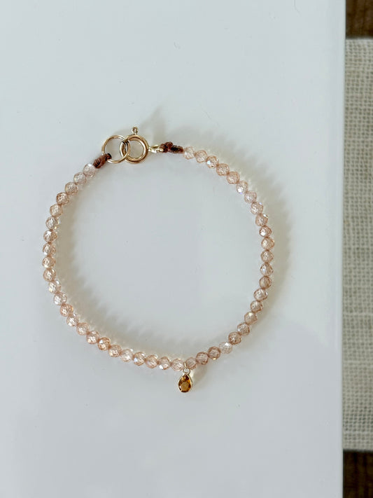 14kt Zircon & Citrine Bracelet